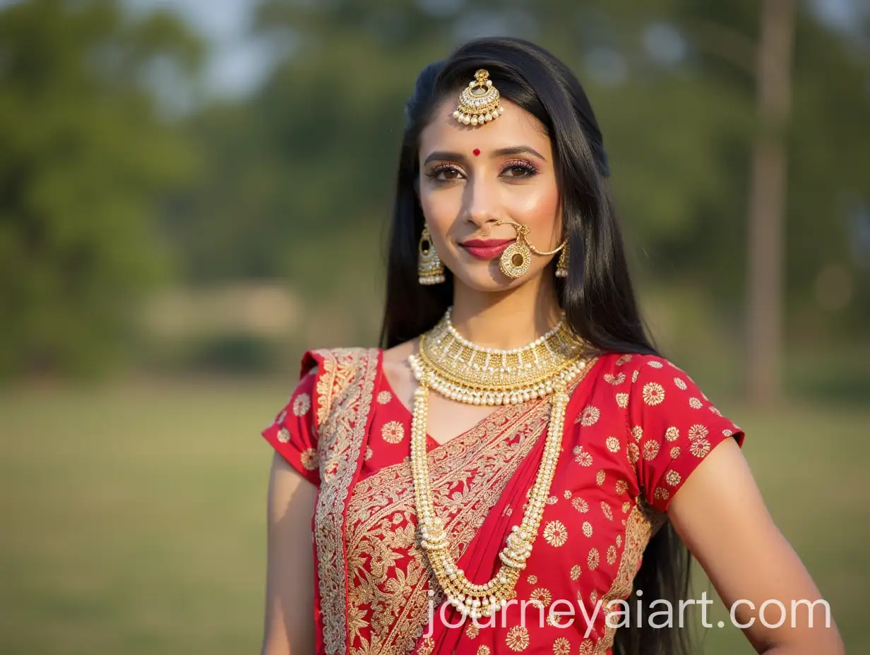 Indian-Woman-Model-in-Traditional-Attire-Portrait