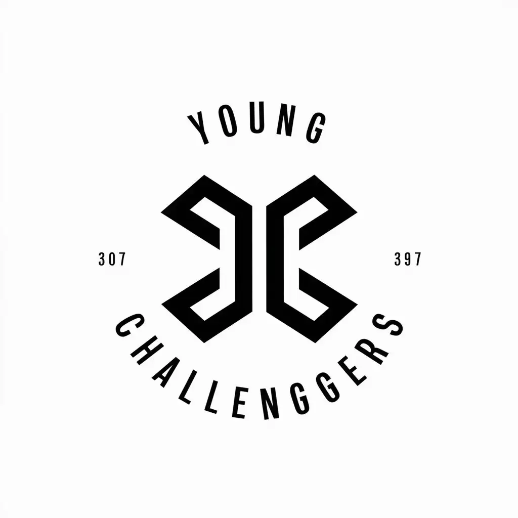 LOGO Design for Young Challengers Ambigram Y and C Letters in Sports Fitness Industry