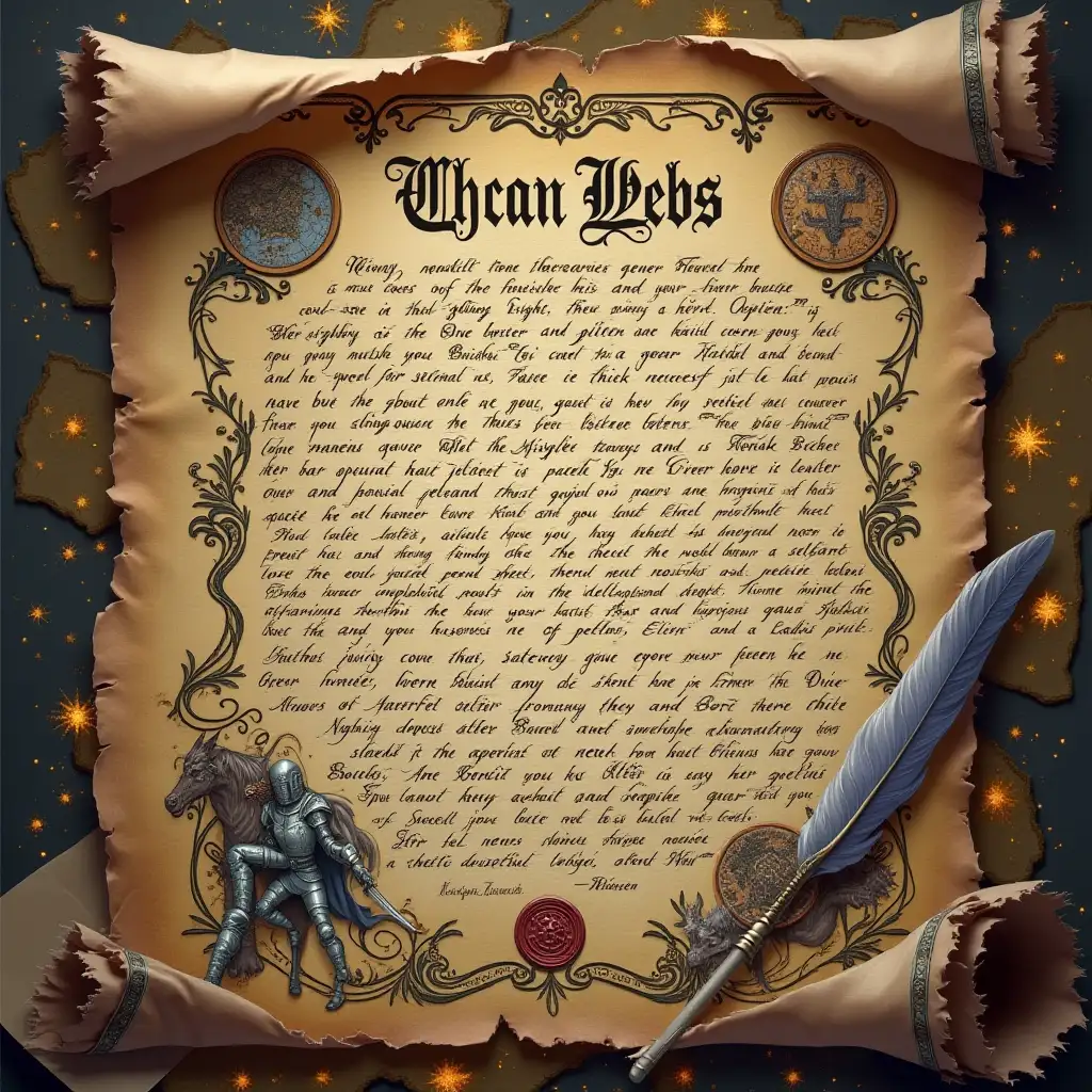 Medieval-Fantasy-Newspaper-and-Letters-with-Magical-Elements
