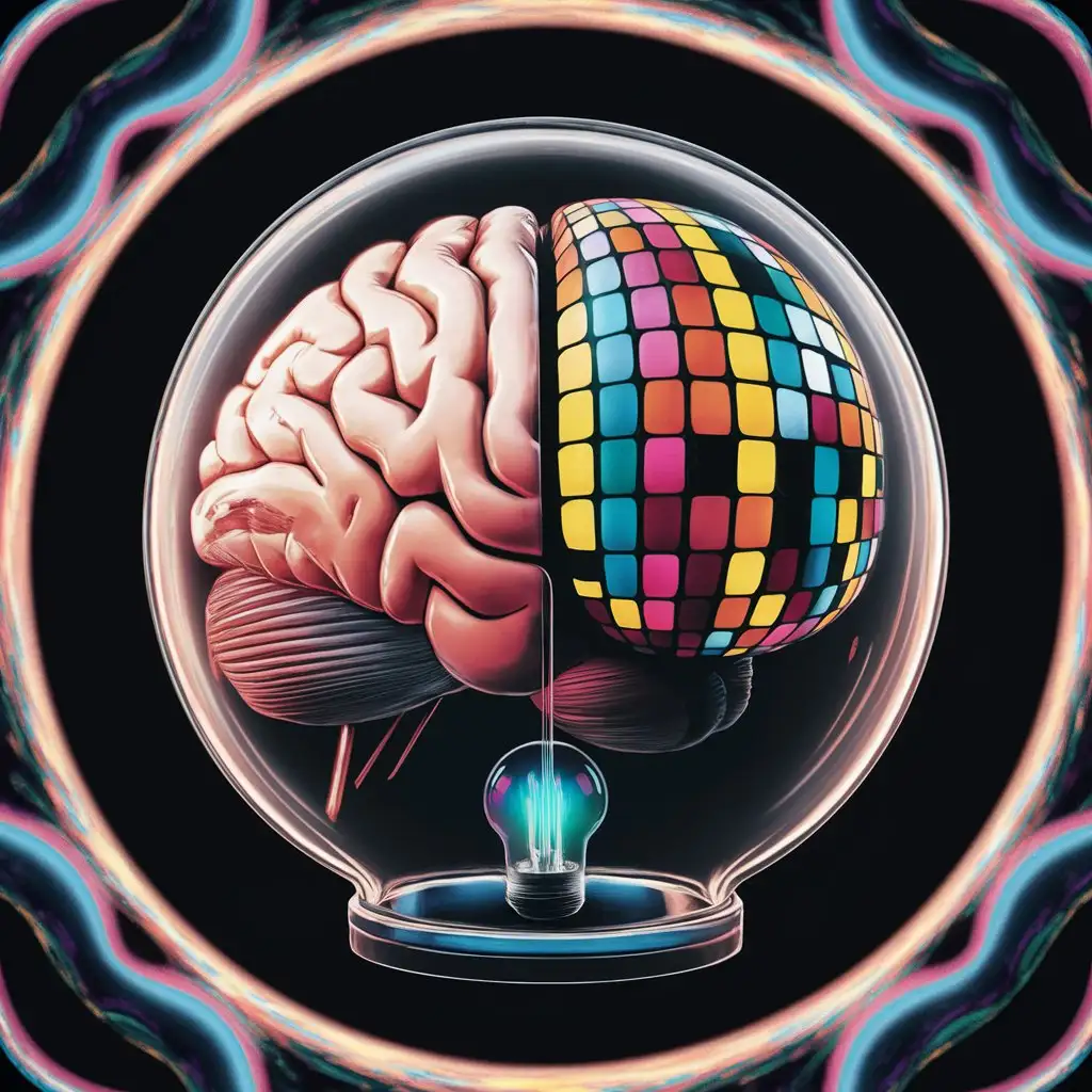 Disco-Ball-Brain-Concept-Art-Creative-Right-Hemisphere-Illustration
