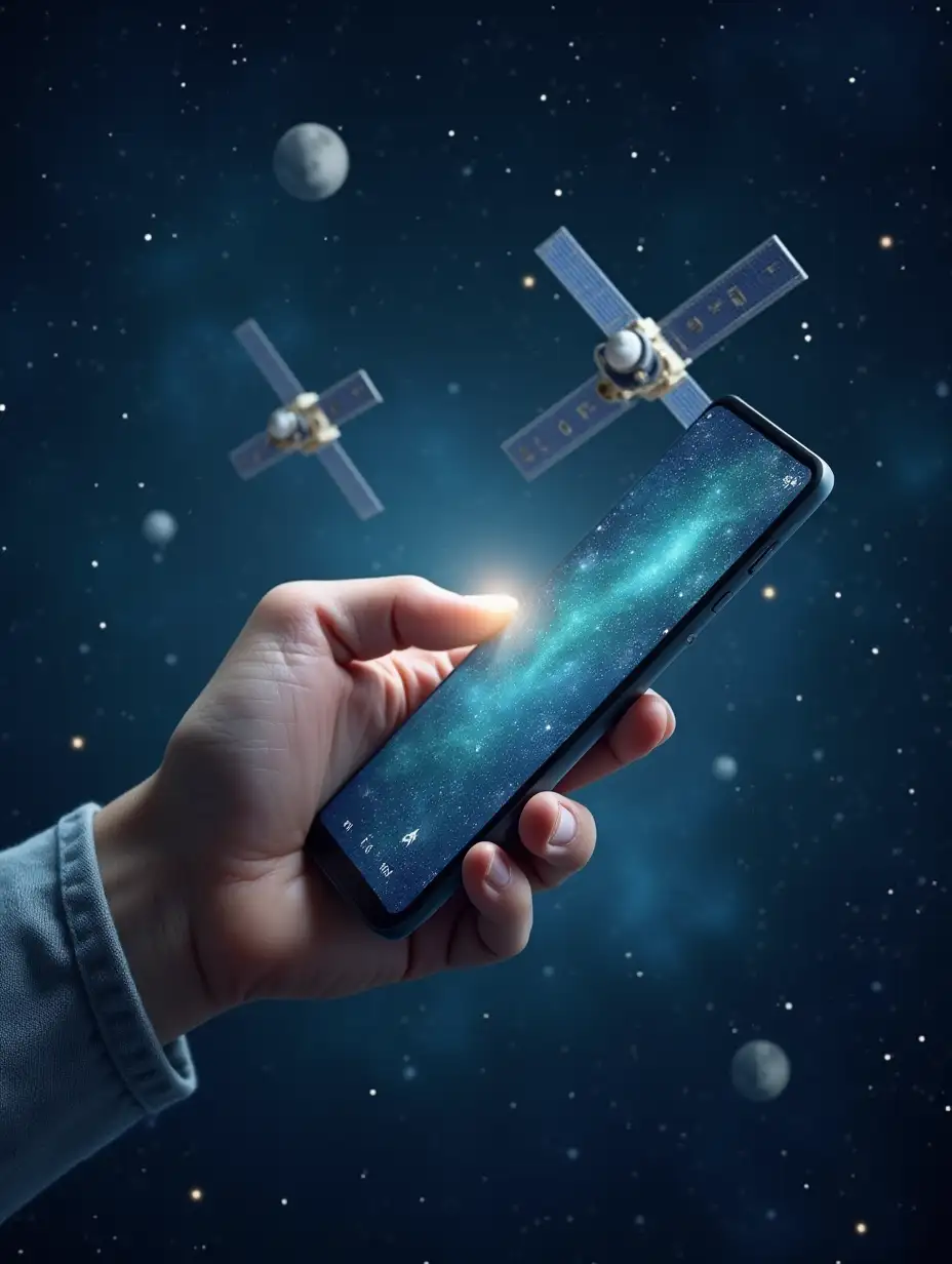 people use GPS on their phones, then transition to satellites in orbit