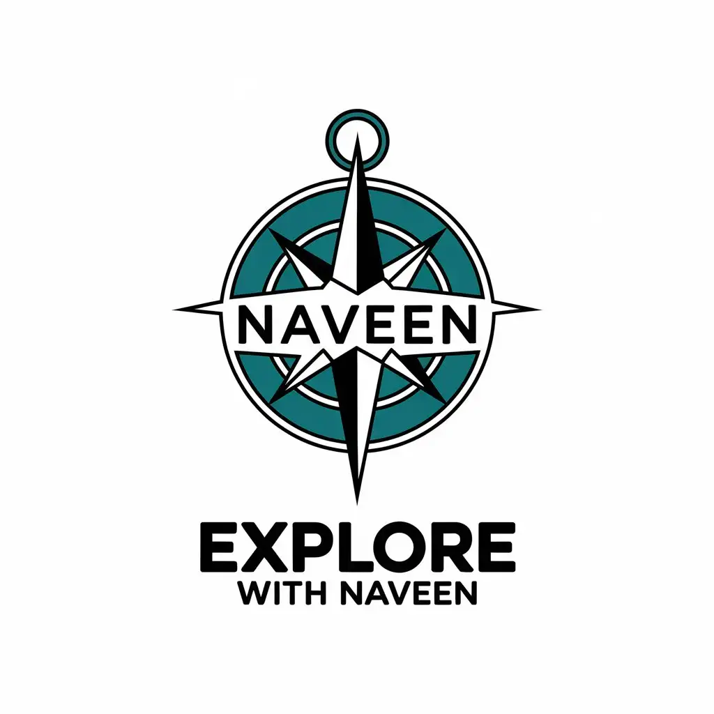 LOGO Design for Explore with Naveen Vector Design with Text and Travel Theme