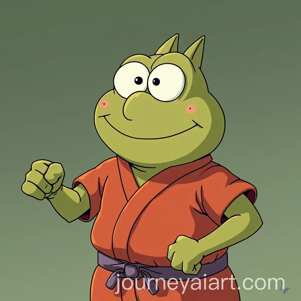 Pepe-Punch-Meme-in-Studio-Ghibli-Style-with-Original-Posture-and-Theme