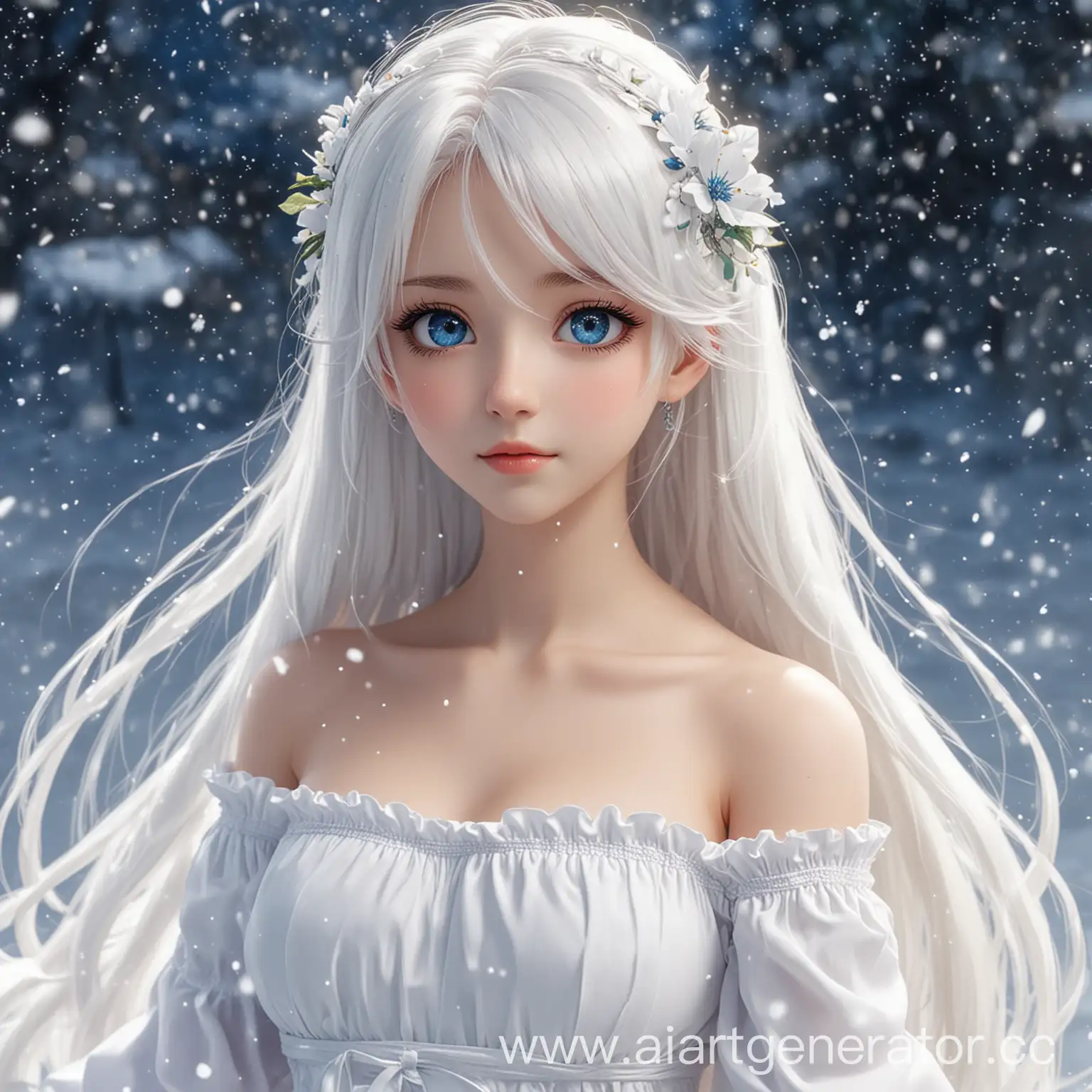 Elegant-Anime-Girl-in-SnowWhite-Dress-with-Blue-Eyes-and-White-Hair