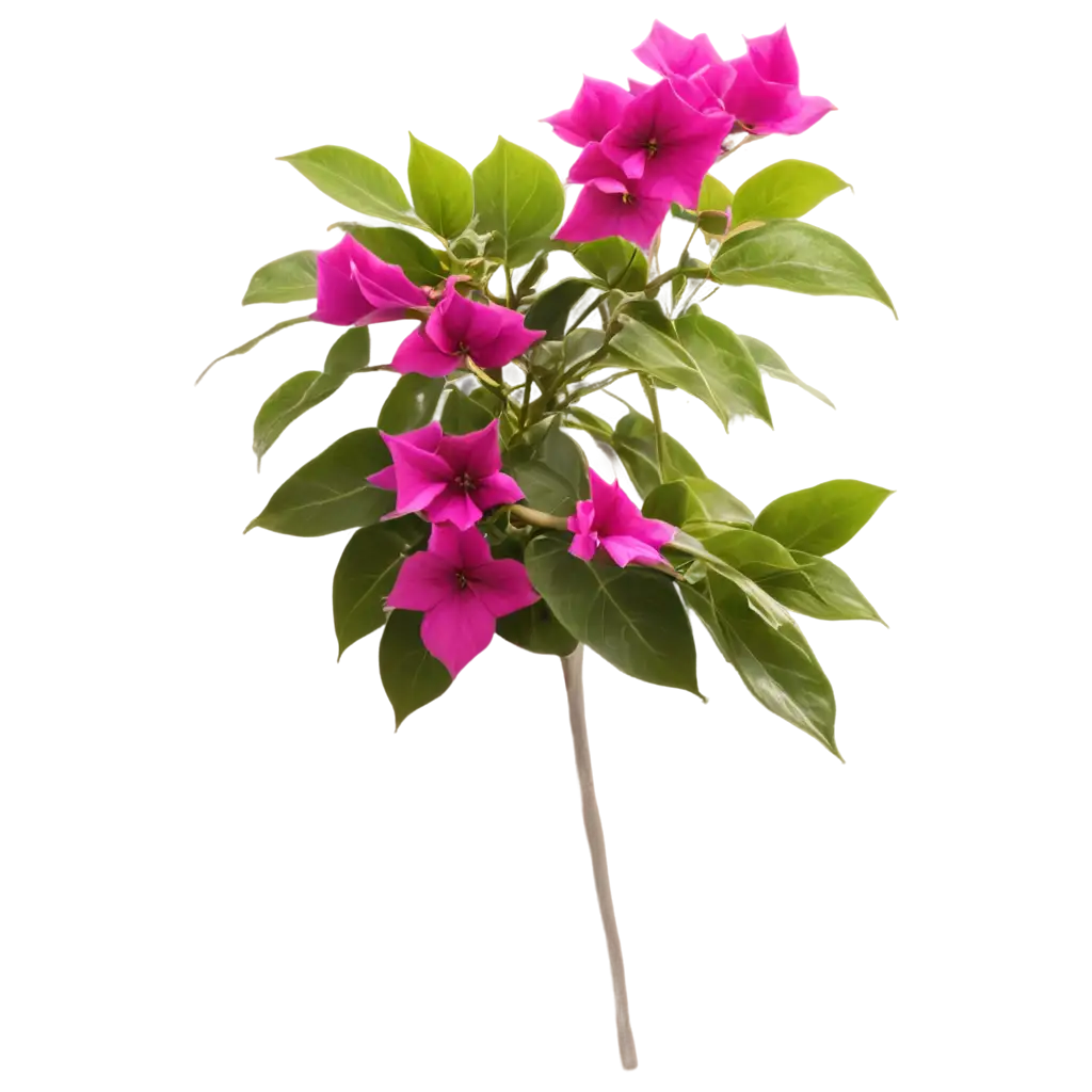 HighResolution-PNG-of-Vibrant-Bougainvillea-Plant-with-Magenta-Flowers-and-Twisting-Stems-for-Botanical-Illustrations