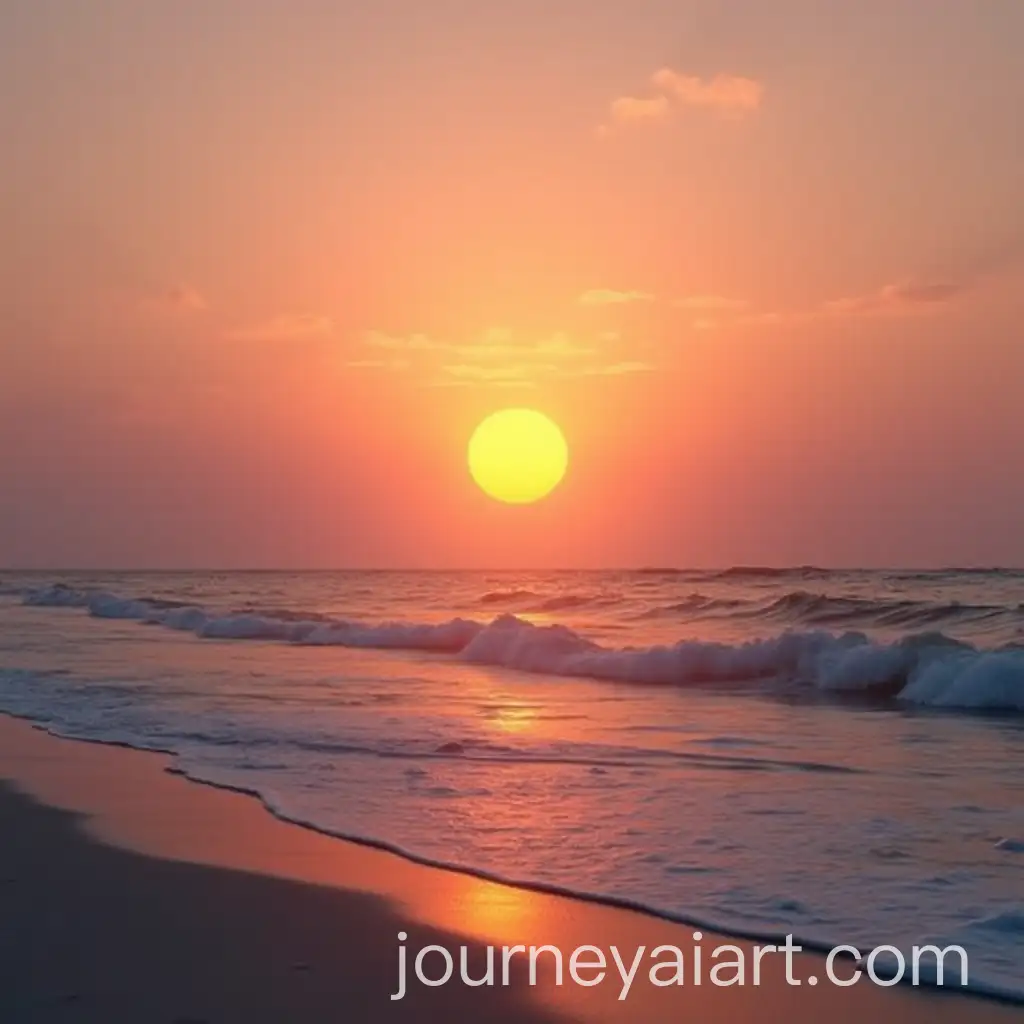 Sunset-at-the-Beach-withAI-Image-Prompt-Expansion-Soft-Orange-and-Pink-Sky-Over-Calm-Waves