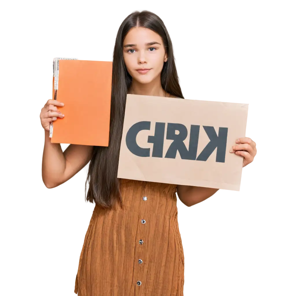 Teenage-Girl-Holding-a-Billboard-PNG-Image-for-Various-Uses