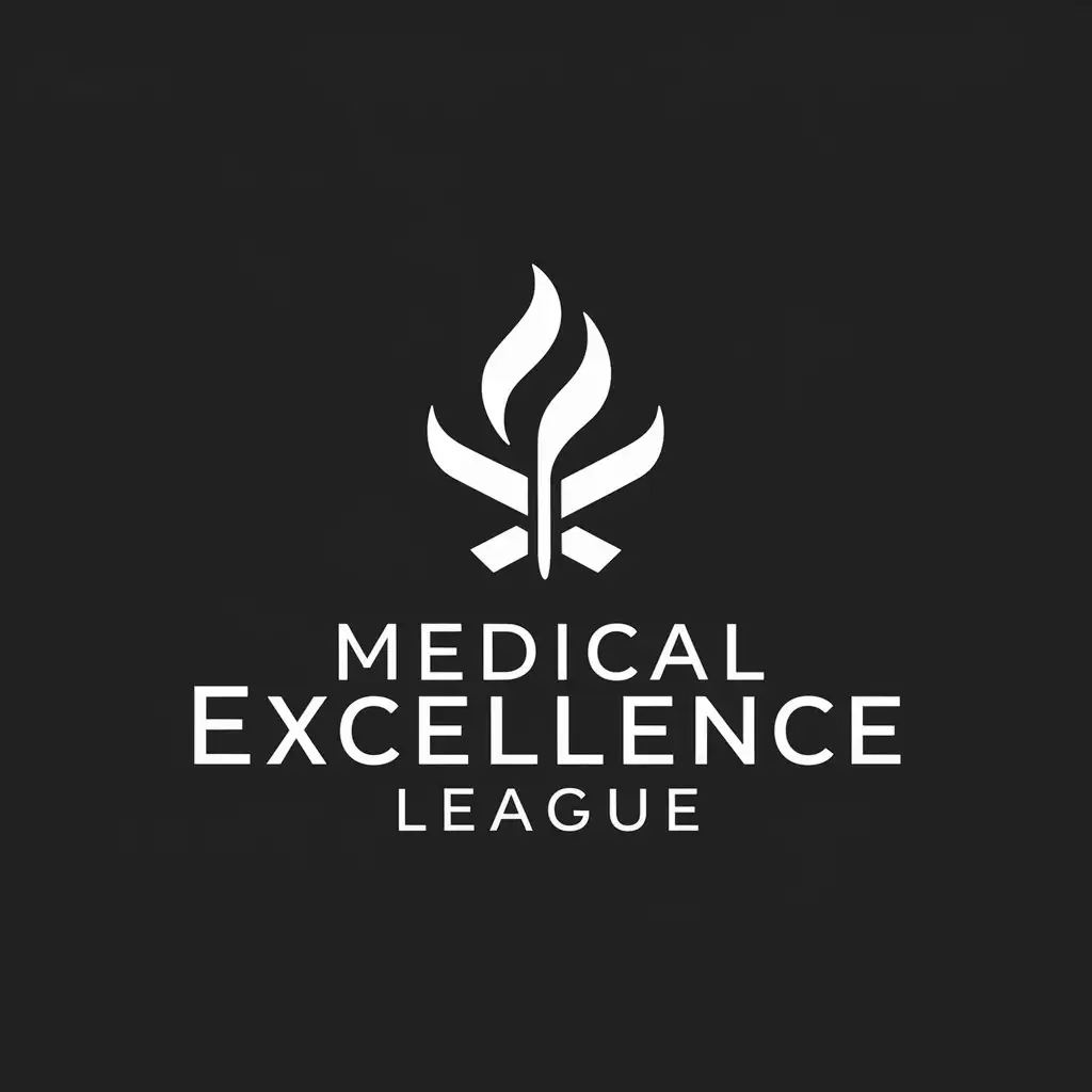 a logo design,with the text "Medical Excellence League", main symbol:olympic flame,Minimalistic,clear background