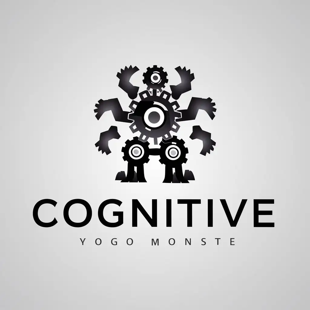 a logo design,with the text "Cognitive", main symbol:monster,complex,be used in Others industry,clear background