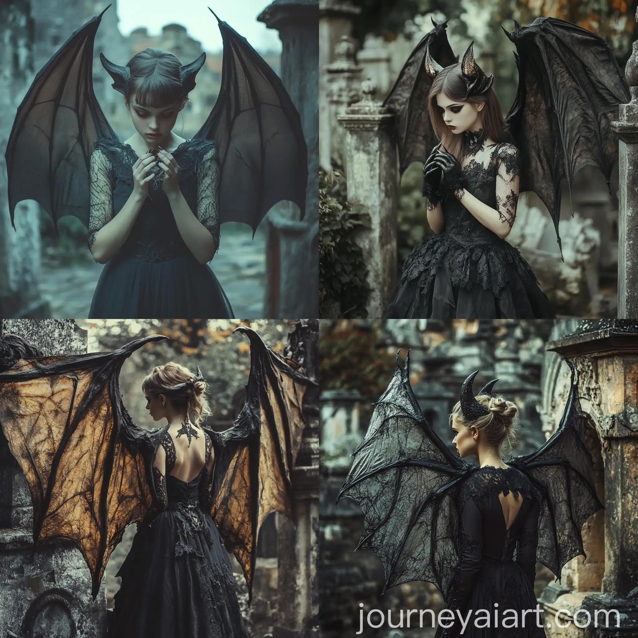 Transformation-of-a-Girl-into-a-Vampire-Bat-in-an-Old-Cemetery
