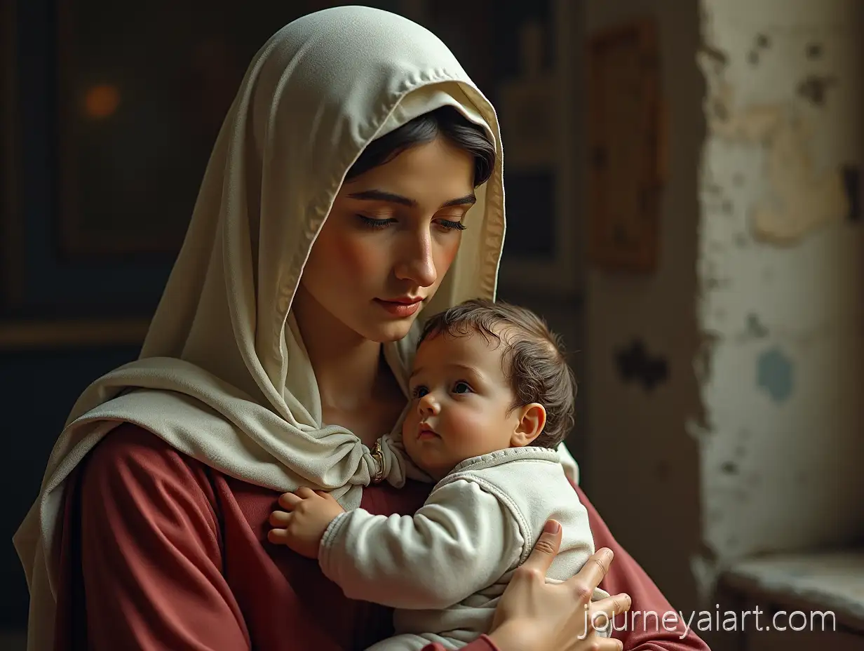 Depiction-of-Mother-Mary-in-a-Serene-and-Peaceful-Setting