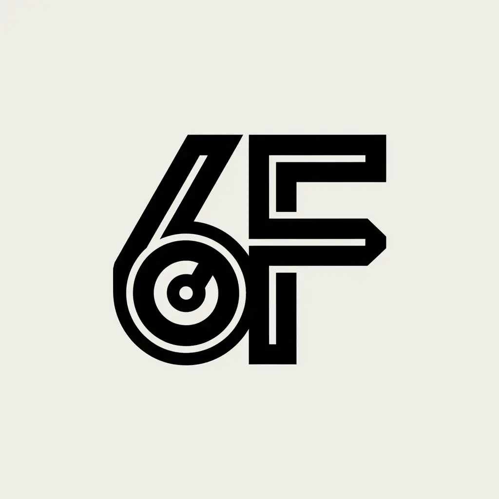 LOGO Design For 6F Vector Design with Number and Character Symbol for Education Industry