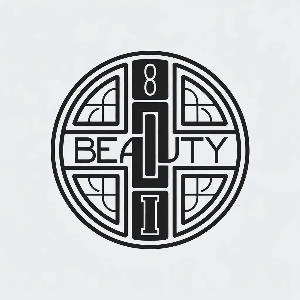 LOGO-Design-for-Beauty-i-Round-Black-Emblem-with-Studio-Name-in-Capital-Letters-on-a-Clear-Background