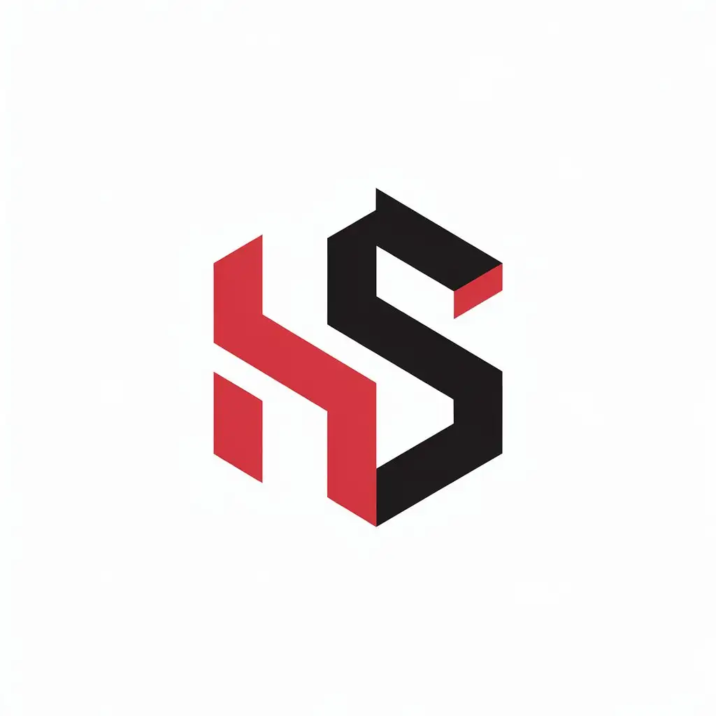 LOGO-Design-For-HS-Red-and-Black-Minimalist-ECommerce-Symbol