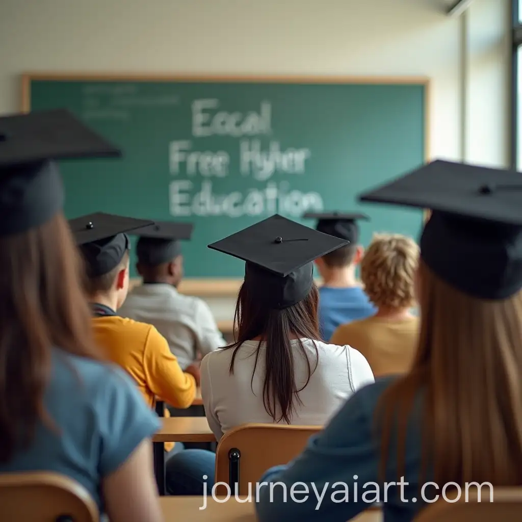 Diverse-Students-Celebrating-Graduation-in-a-Classroom-Setting