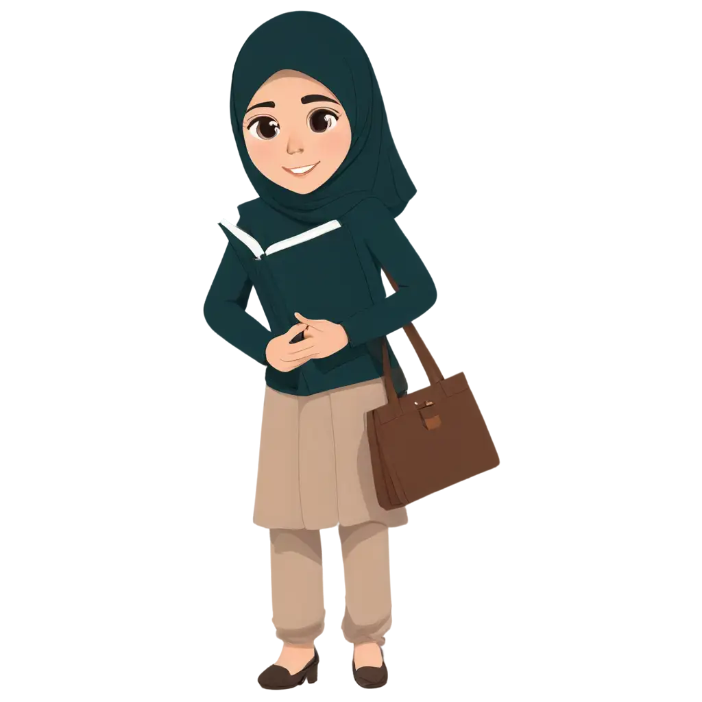 Muslim-Girl-Reading-Quran-Clip-Art-PNG-Authentic-Islamic-Illustration