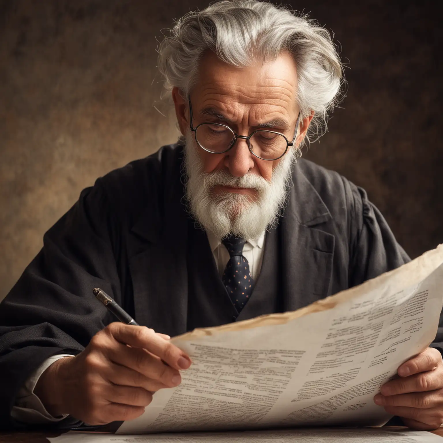 Old-Professor-Reading-a-Paper-with-a-Concentrated-Expression