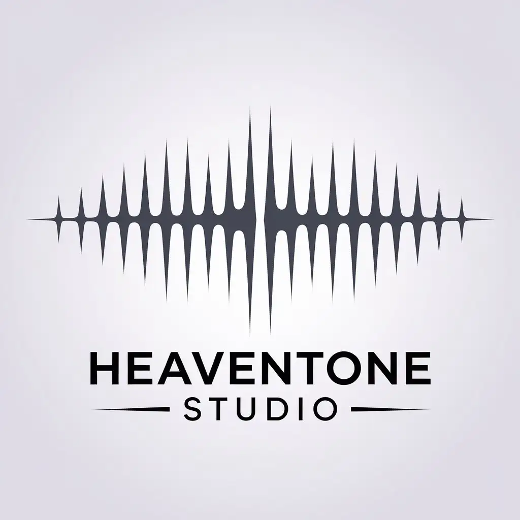 LOGO Design for HeavenTone Studio Frequency Wave Symbol for Entertainment Industry