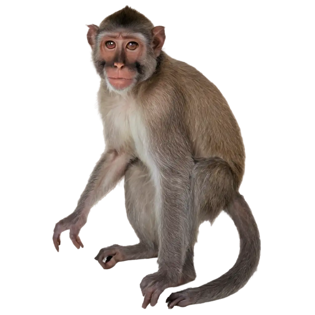 HighQuality-LongTailed-Macaque-PNG-Image-Capturing-Natures-Charm-and-Detail