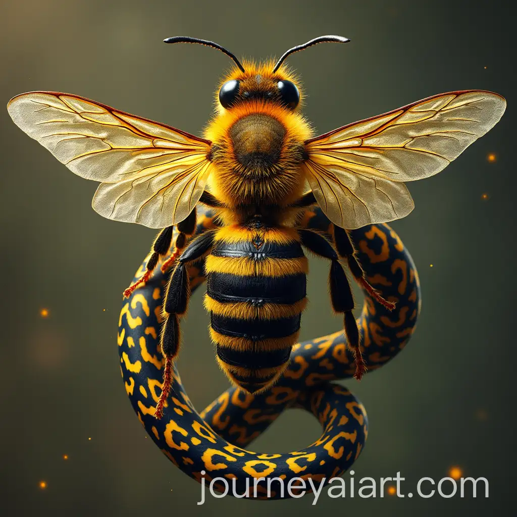 Hybrid-Creature-BeeSnake-Fusion-with-Insect-and-Serpent-Abilities