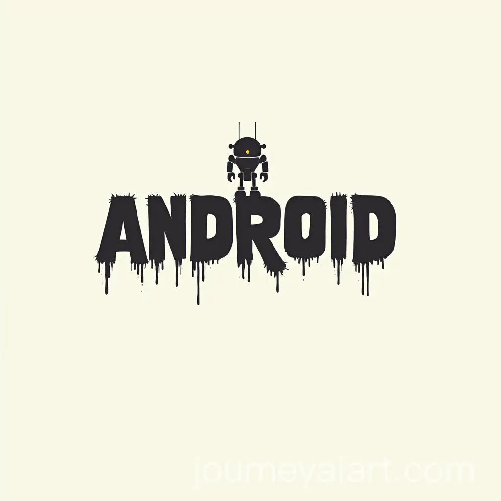 Minimalist-SciFi-ANDROID-Text-Design-in-Silhouette-Vector-Style