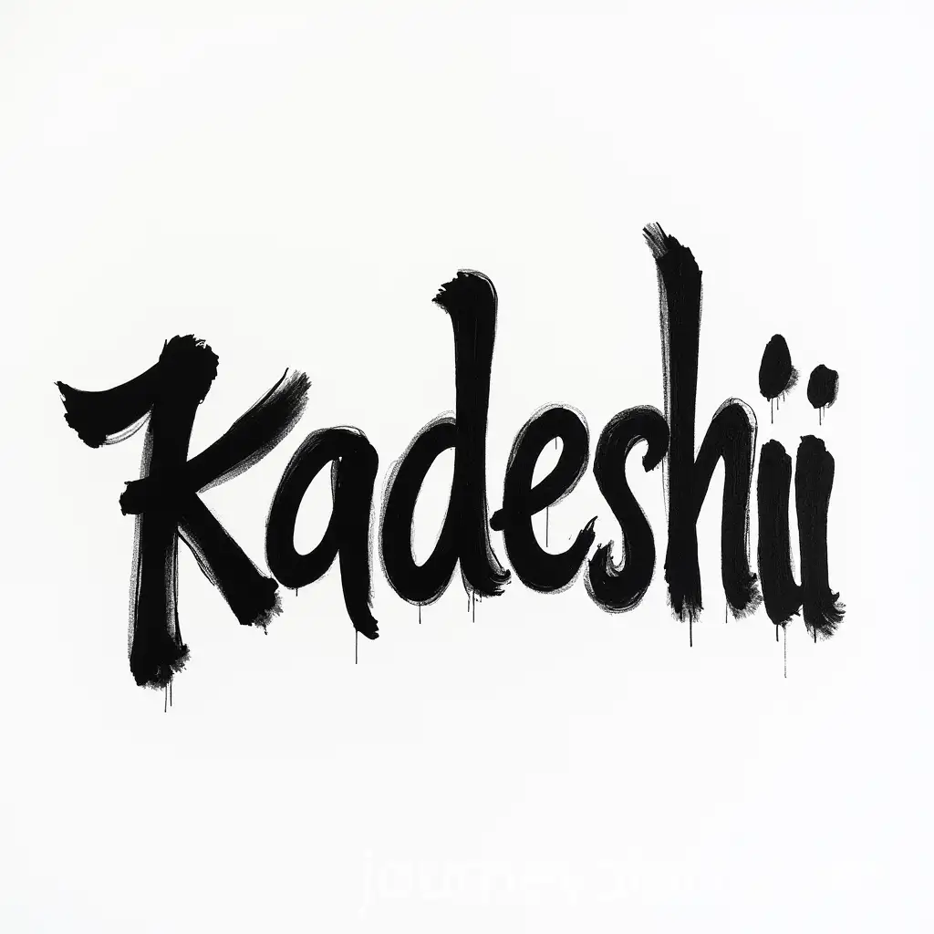 Monochrome-Logo-with-By-kadeshiii-in-Bold-Letters