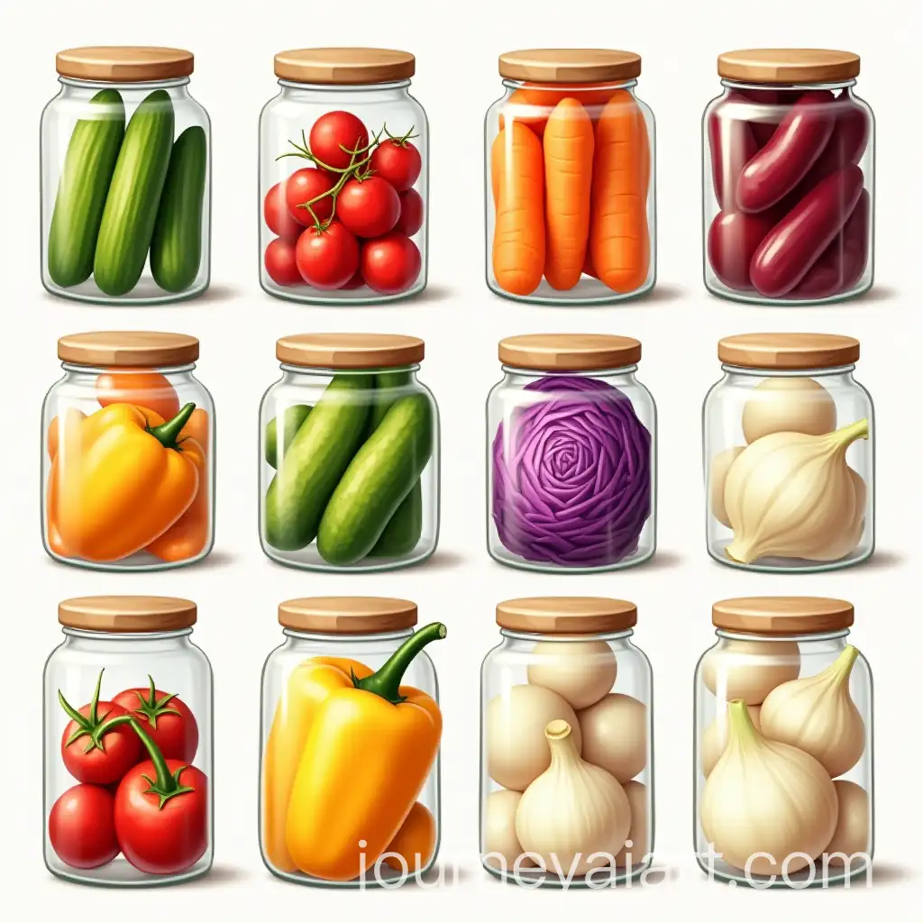 Set-of-Vibrant-Glass-Jars-Containing-Homemade-Pickles-for-Match3-Game