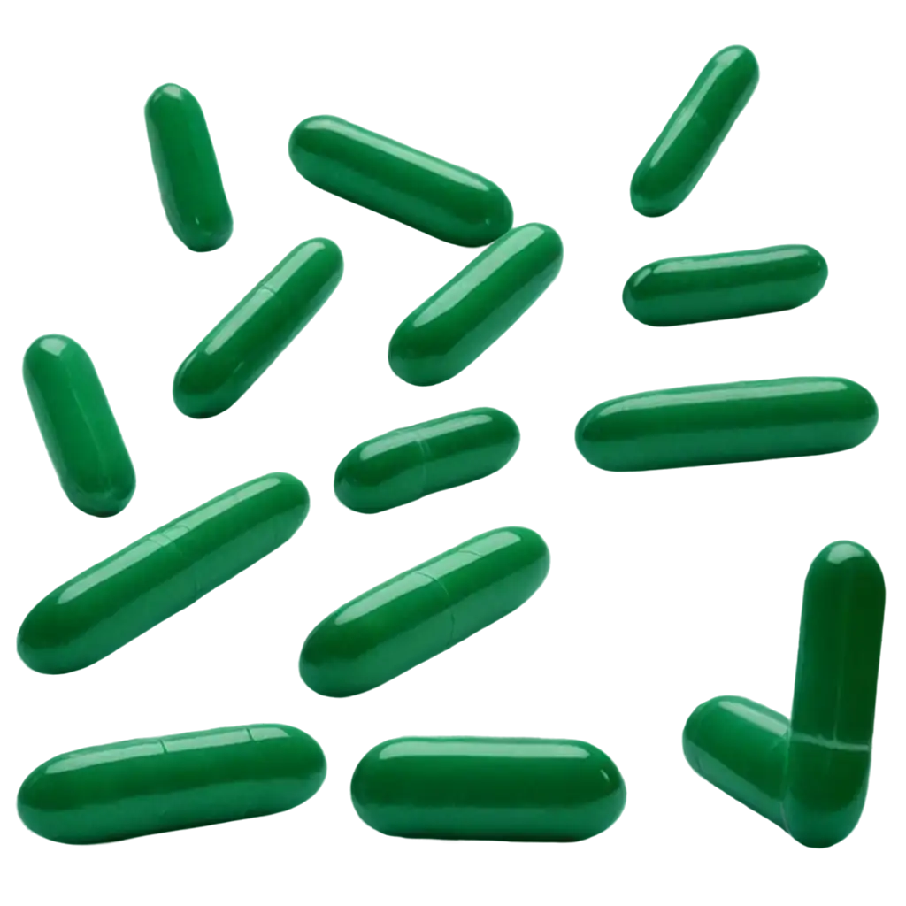 Green-Pill-Capsules-PNG-Image-HighQuality-Transparent-Format-for-Versatile-Use