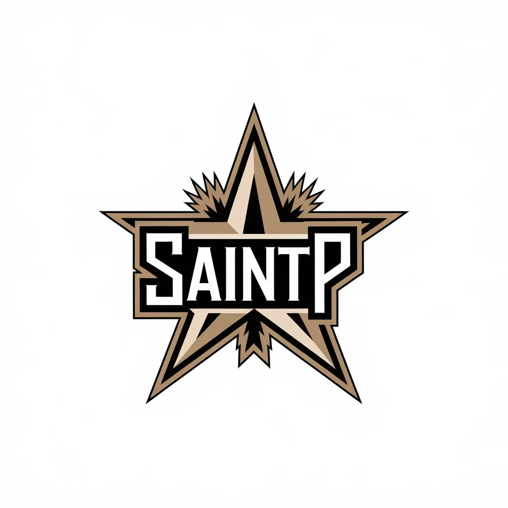 a vector logo design,with the text "Saint p", main symbol:Stars,Moderate,clear background