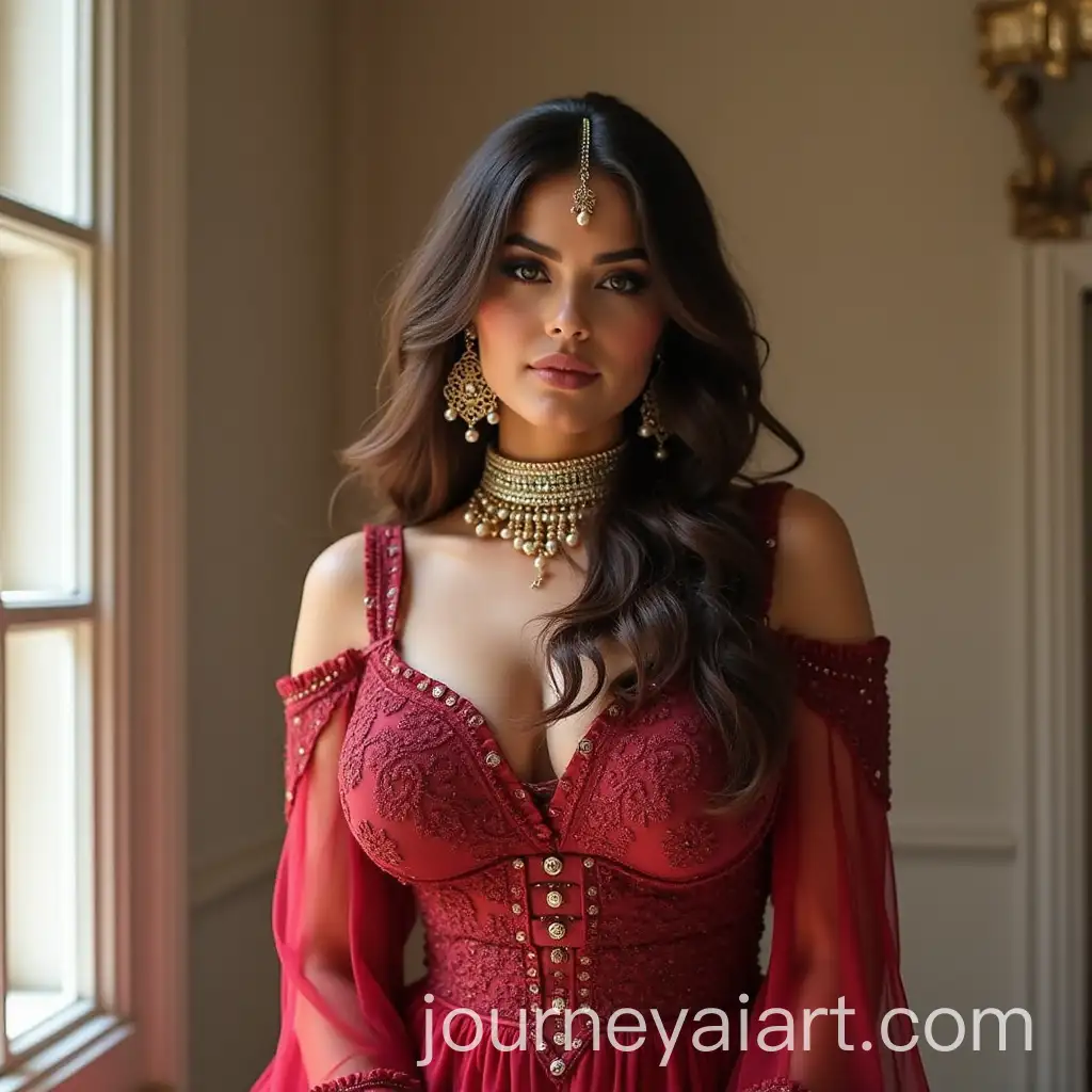 Curvy-Arabic-Fashion-Models-in-Elegant-Dresses