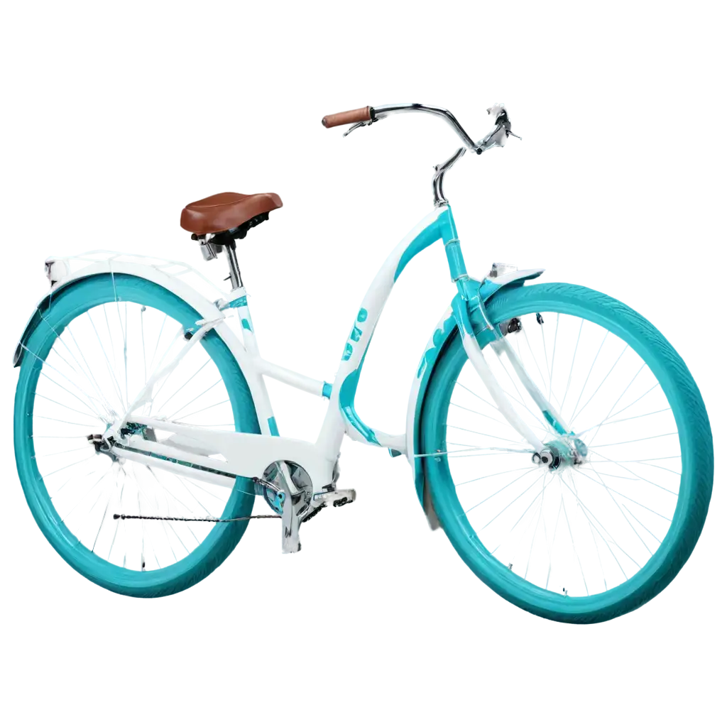 Fashionable-Turquoise-and-White-Bike-PNG-for-HighQuality-Image-Use