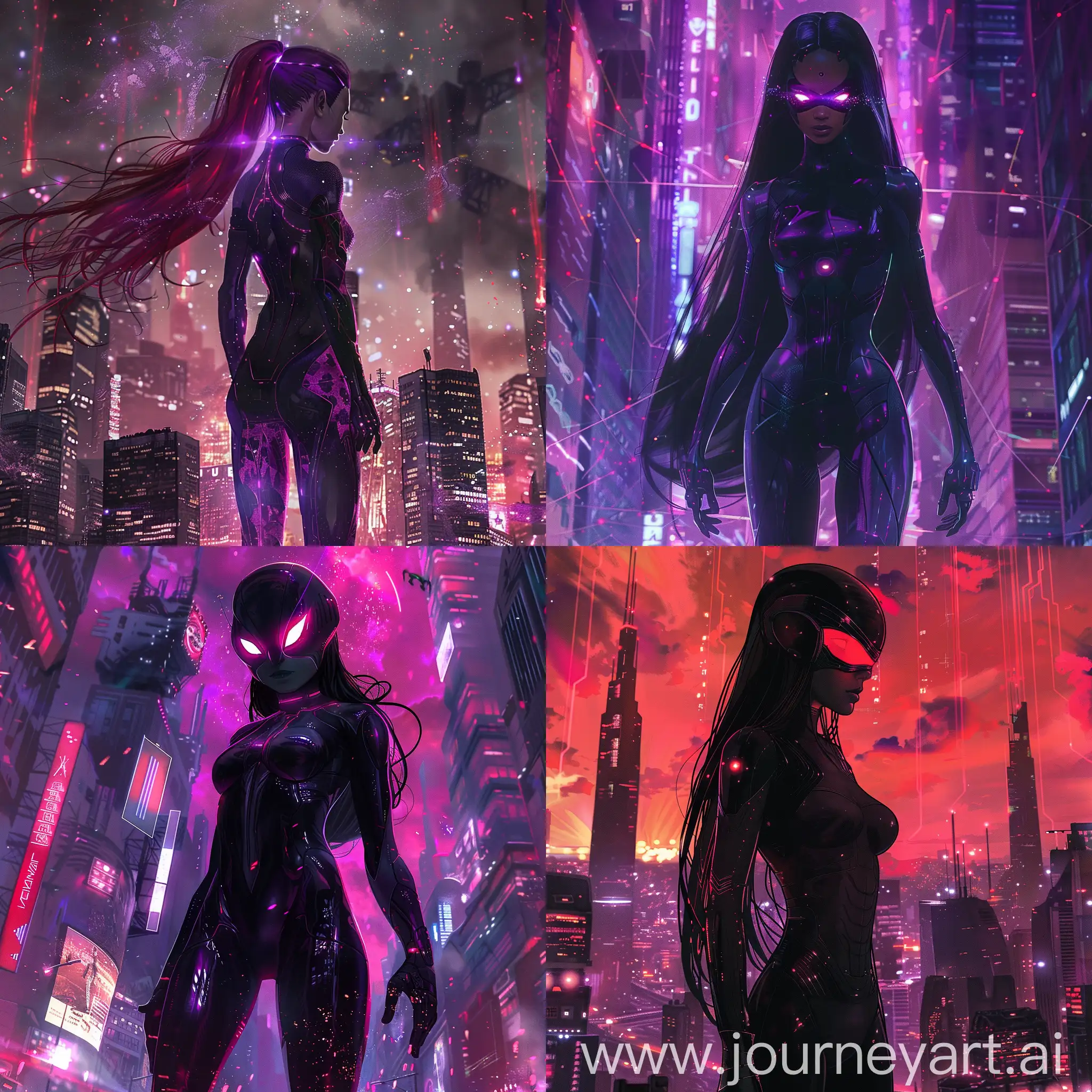 Futuristic-Metropolis-Portrait-of-Teen-Titans-Blackfire