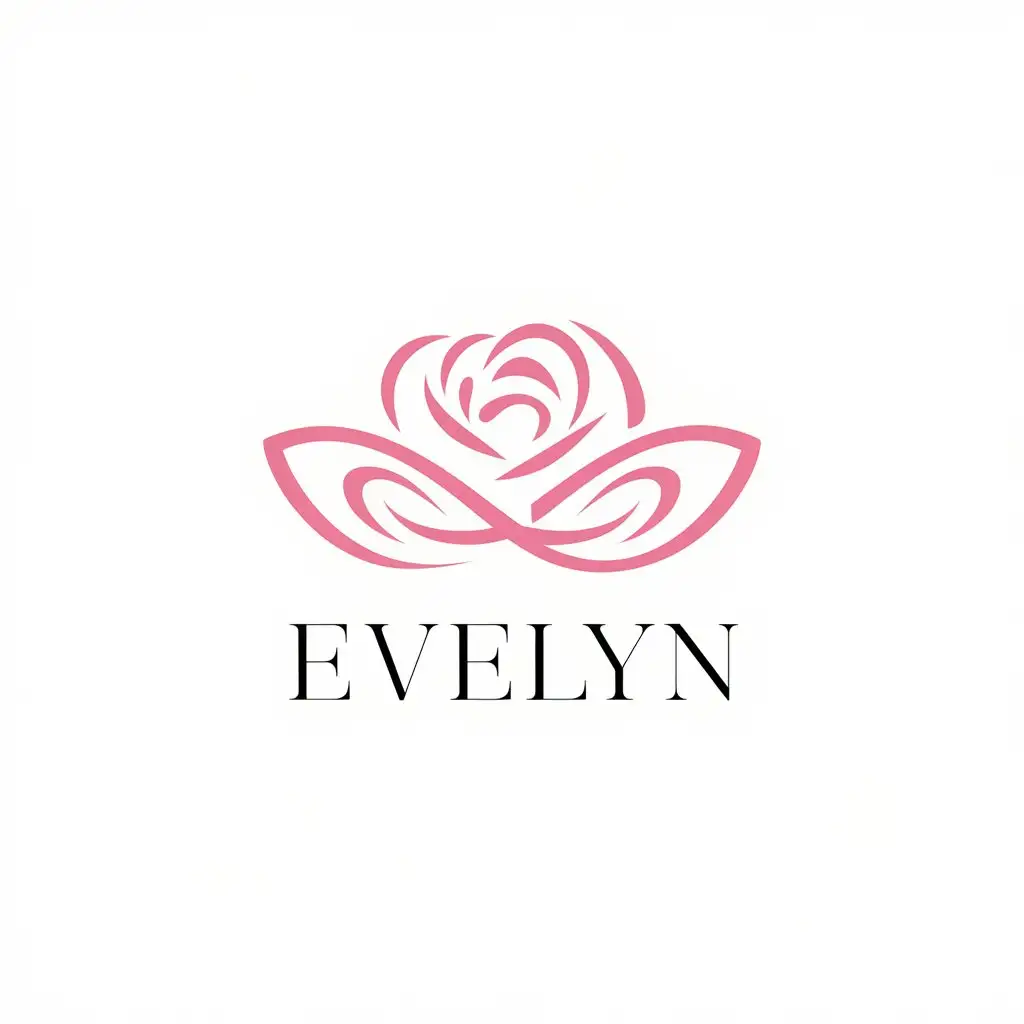 a vector logo design,with the text "Evelyn", main symbol:beauty,Moderate,be used in Beauty Spa industry,clear background