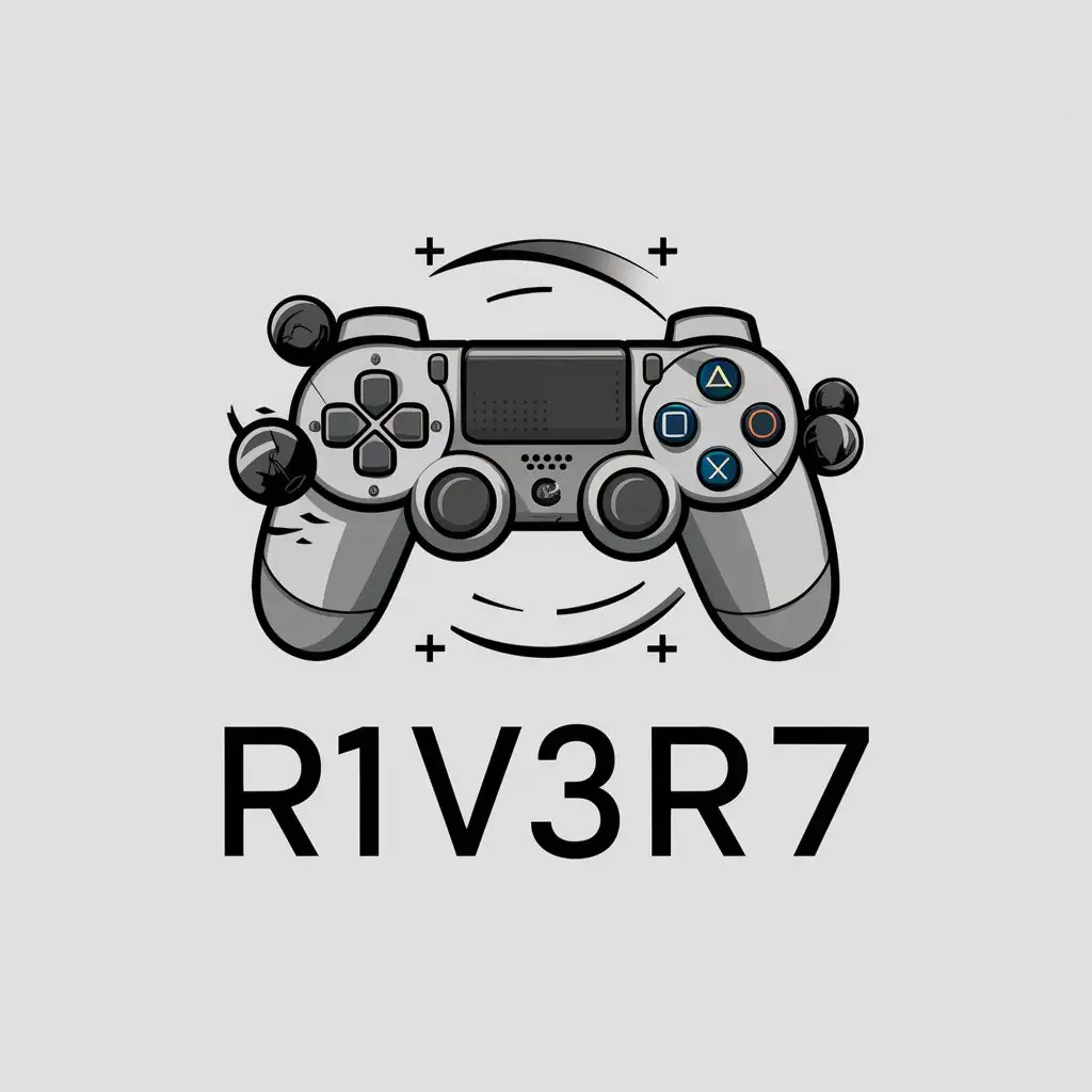 LOGO Design for R1v3r37 3D Playstation Controller with Technological Effects