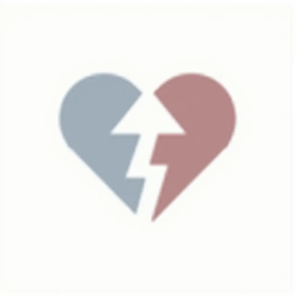 Stylized-Heart-Icon-with-Fragmented-Pieces-Reconnecting-in-Blue-and-Red