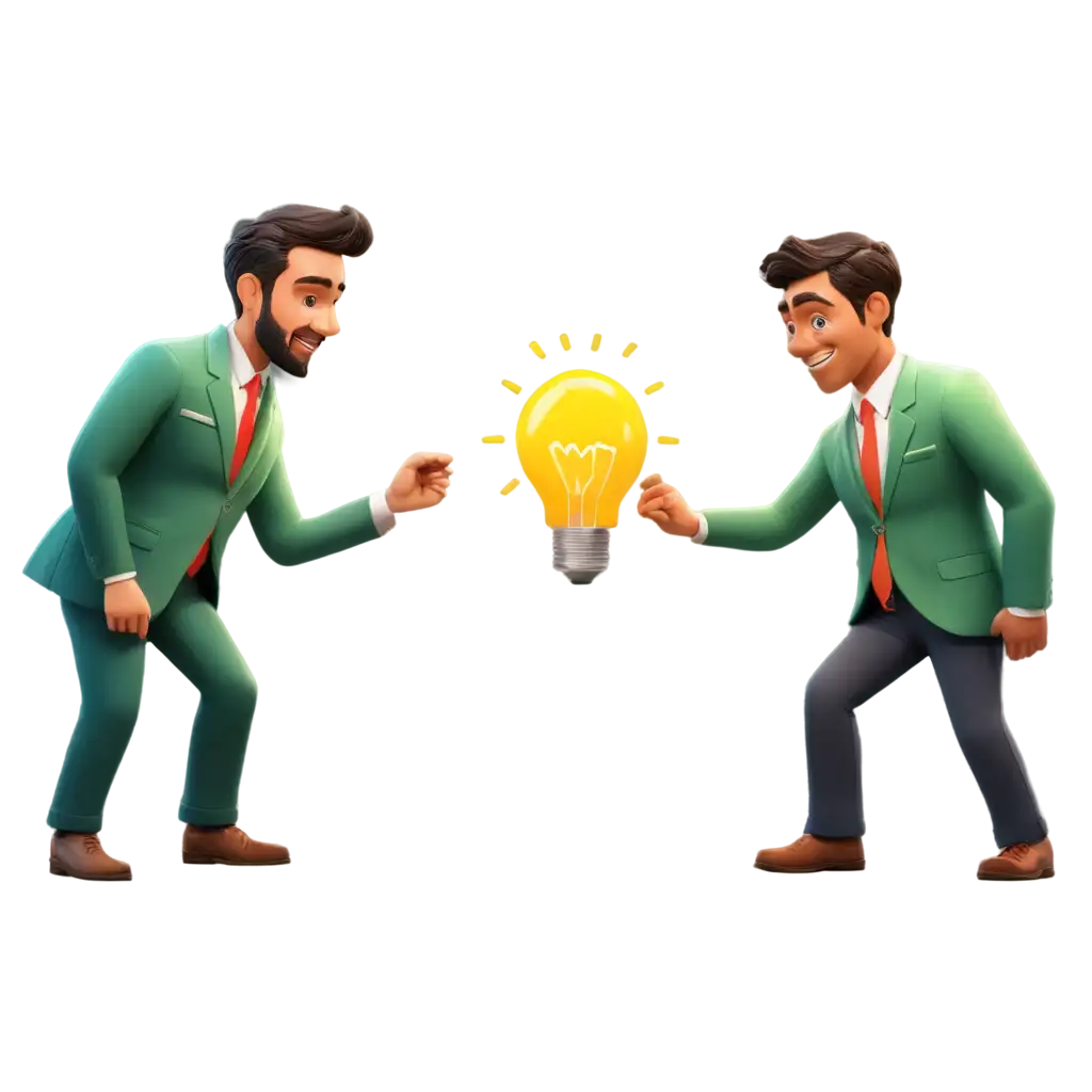 Animated-PNG-of-Two-Businessmen-Solving-Puzzle-to-Form-Glowing-Light-Bulb-Symbolizing-Innovation