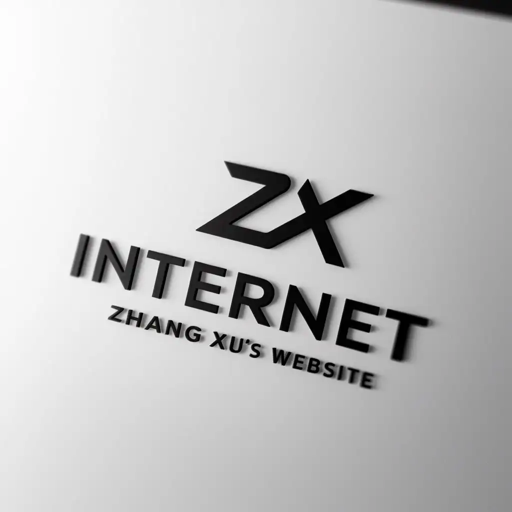 a logo design,with the text "internet", main symbol:Zhang Xu's website,Minimalistic,clear background