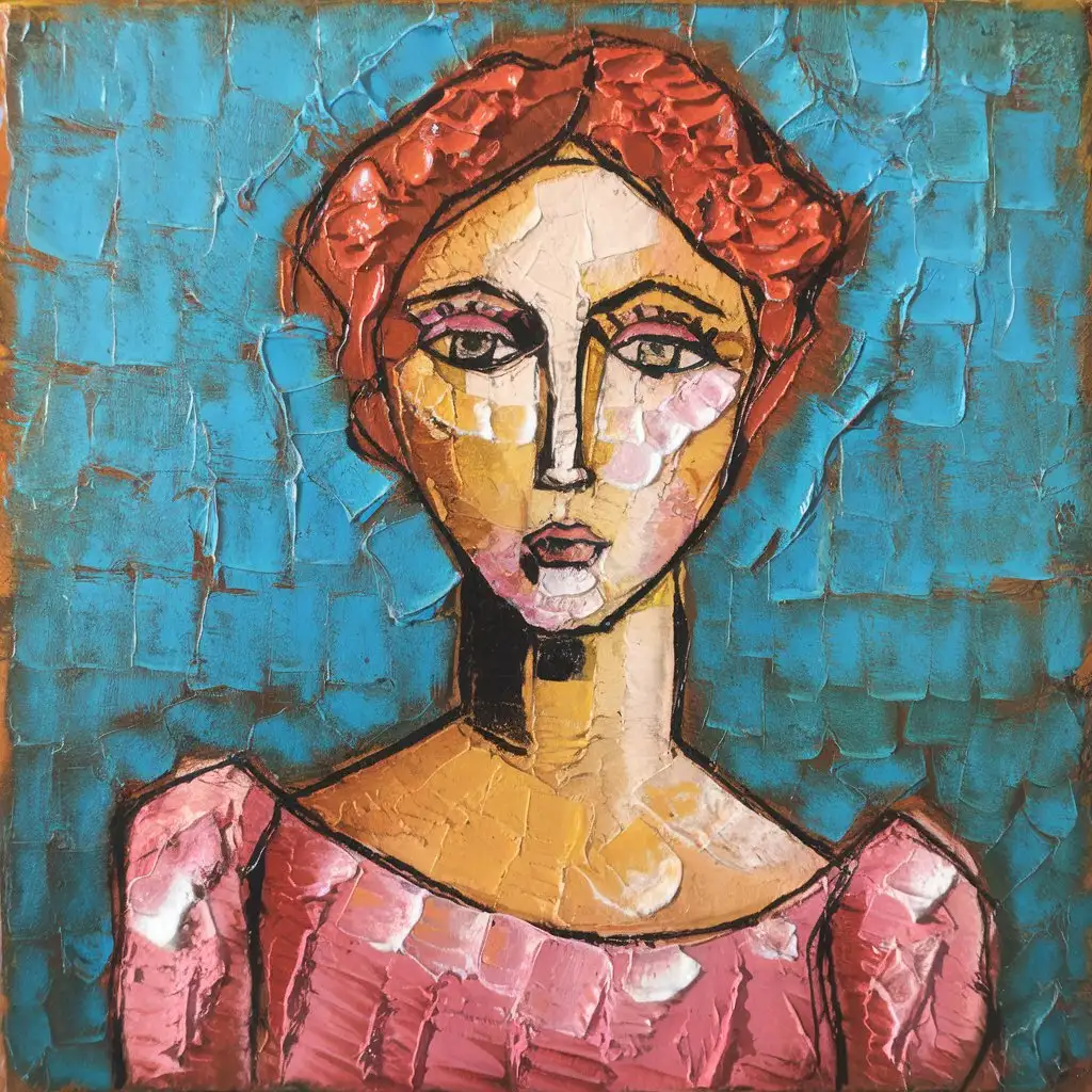 Abstract Portrait of a Woman in Contemporary Art Style