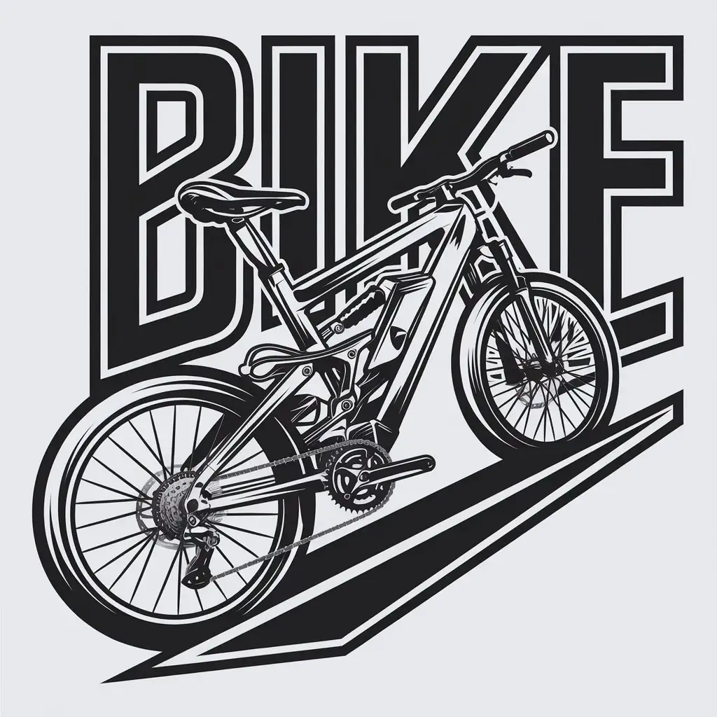 LOGO Design for Bike Vector Logo with Bike Symbol Clear Background and Complex Design