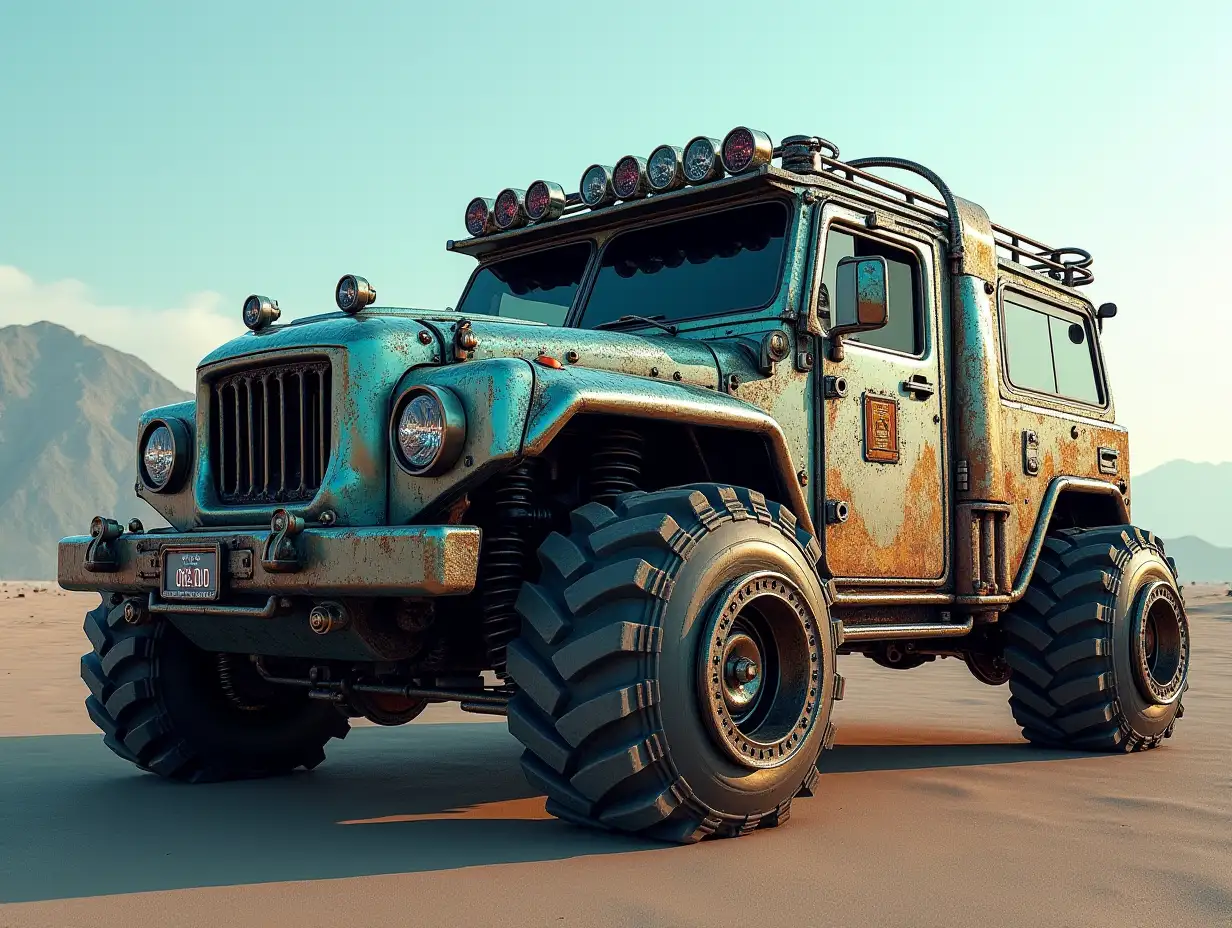 Create a crazy vehicle with many large windows highly polished Cyberpunk.