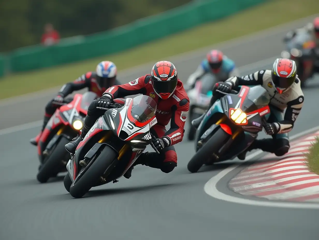 Dynamic-Motorcycle-Race-on-Winding-Track-with-Riders-in-Close-Competition