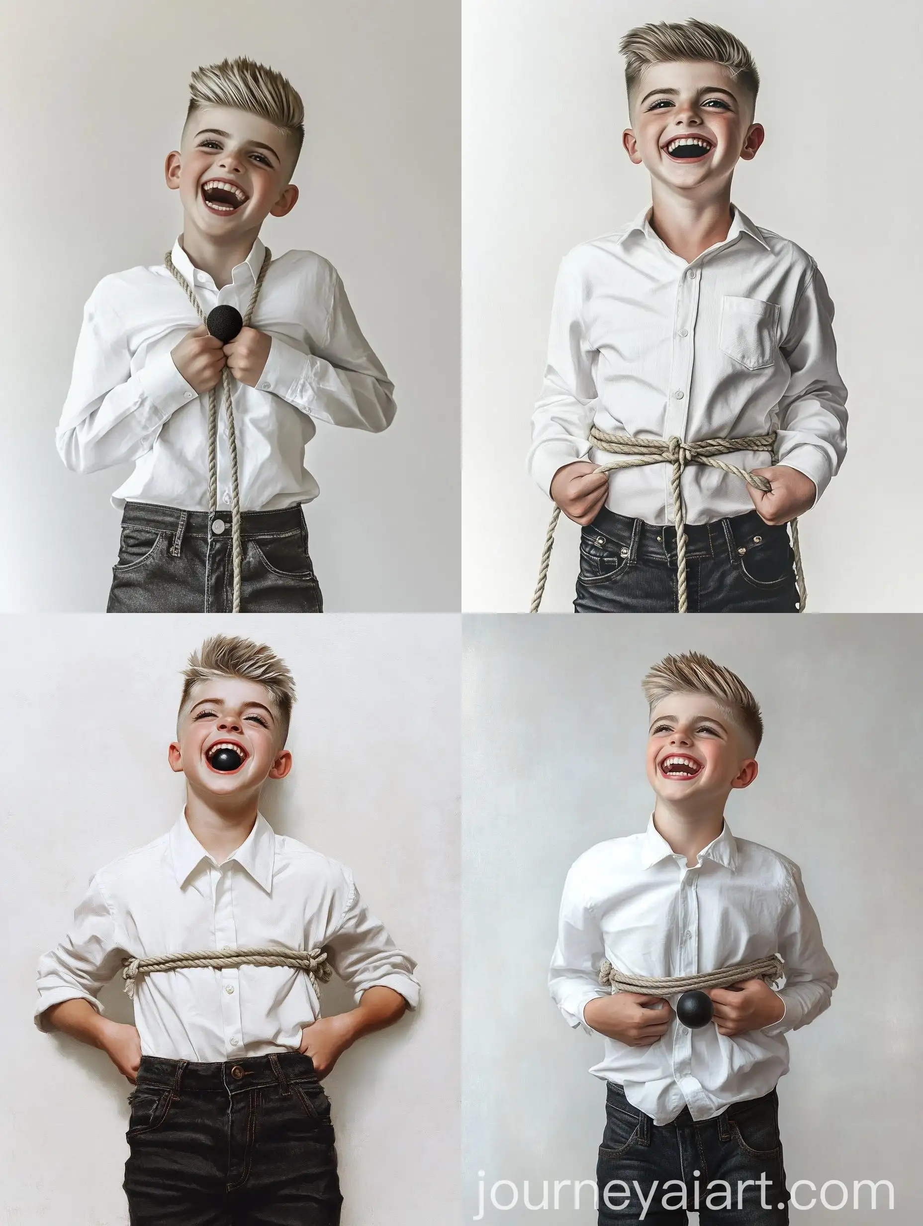 Boy-in-White-Shirt-and-Jeans-Tied-Up-with-Rope-Holding-Black-Ball-Photorealistic-Portrait