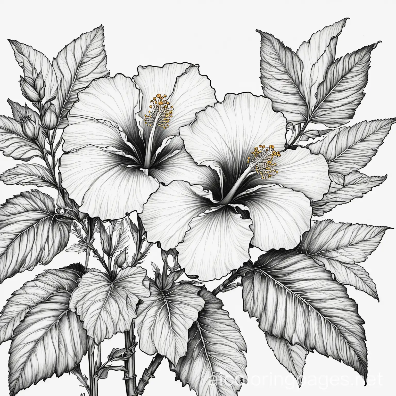 Malaysia-Hibiscus-Coloring-Page-for-Kids