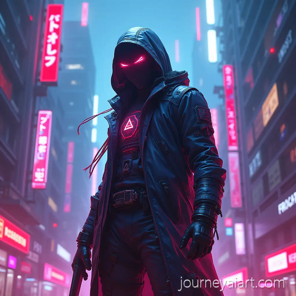 Cyberpunk-NeonCyberpunk-neon-warrior-Warrior-Amidst-a-Pulsating-Futuristic-Cityscape