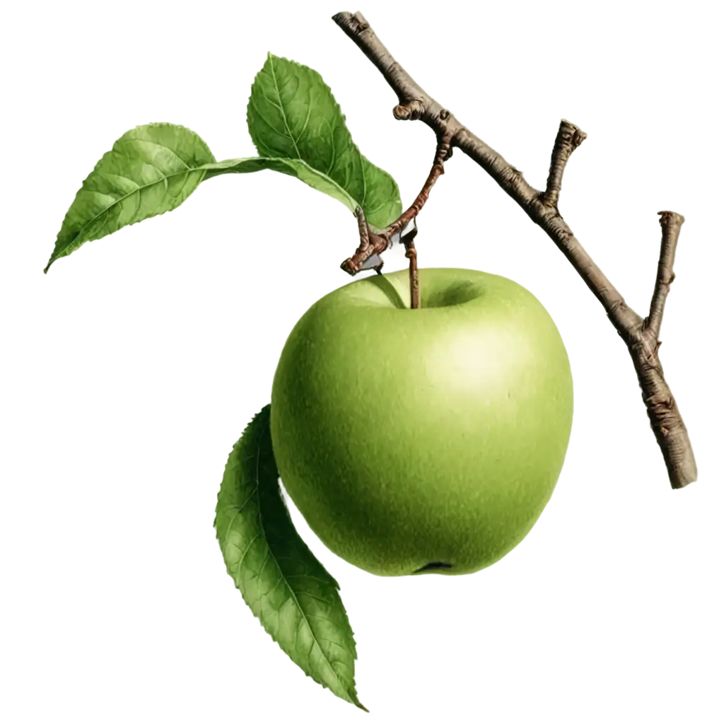 Green-Apple-with-Worm-PNG-HighQuality-Transparent-Image-for-Versatile-Use