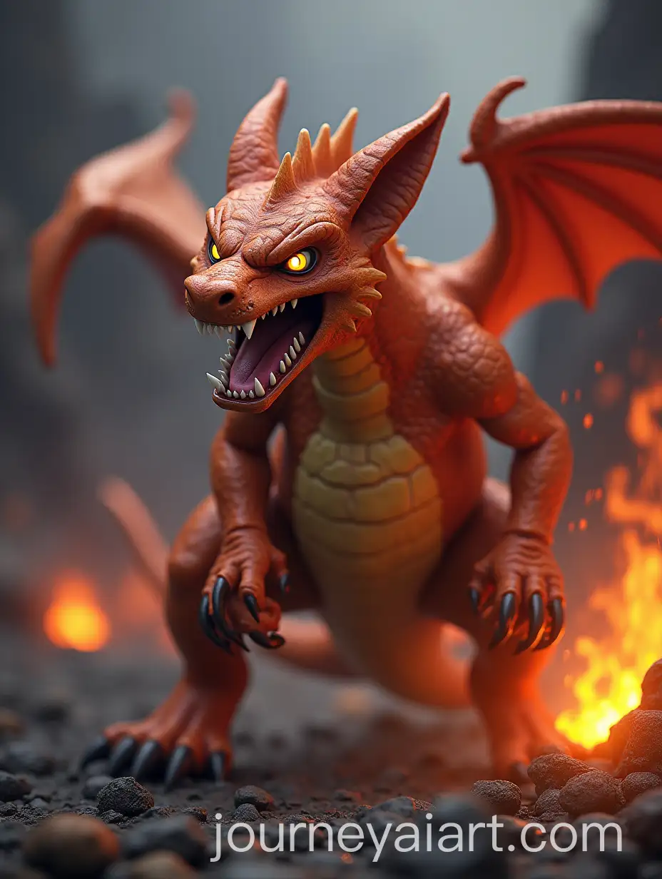 Fierce-Hybrid-Creature-in-Volcanic-Landscape