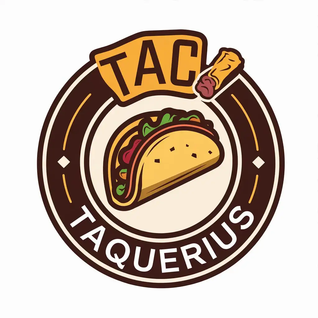 LOGO Design For Taco Taquerius Tacos and Nachos Theme in Moderate Style