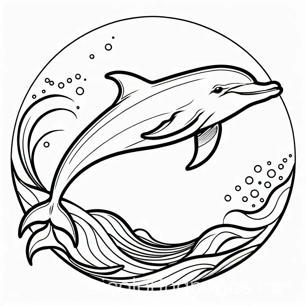 Simple-Dolphin-Coloring-Page-on-White-Background