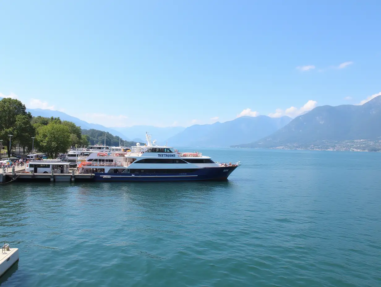 Ferry-Boat-Docked-in-Yvoire-Port-Harbor-Lake-Geneva