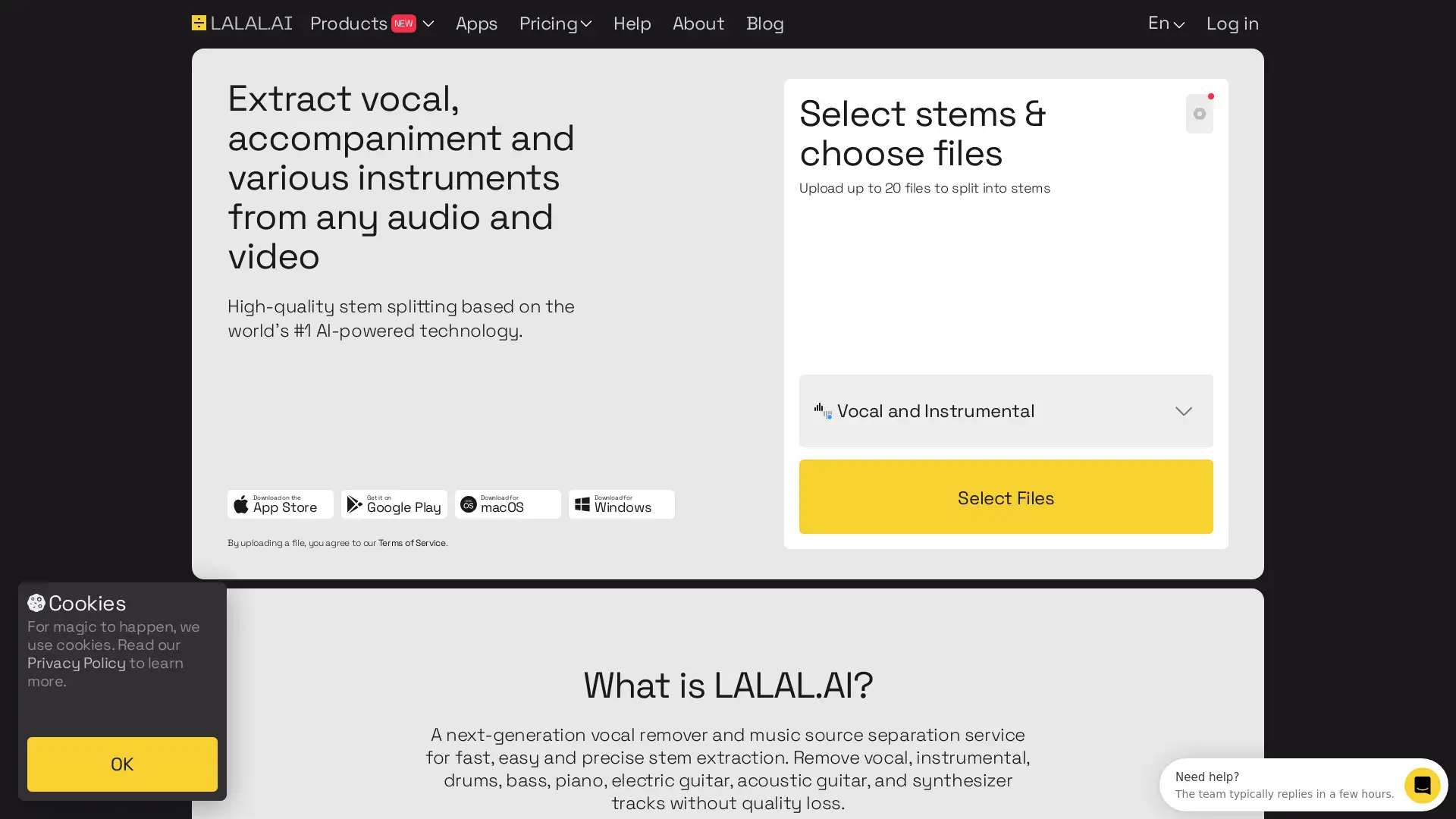 AI-powered audio and video stem separation for precise sound editing.